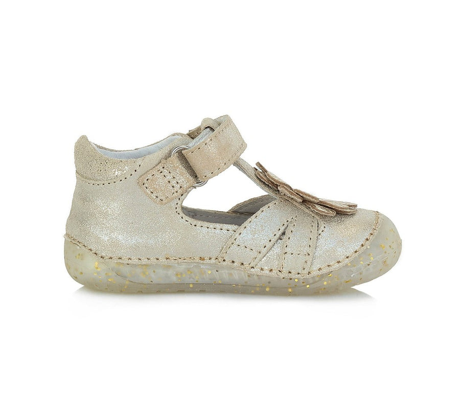 D.D.step girls barefoot leather sandals /Champagne H070-331A_121.jpg