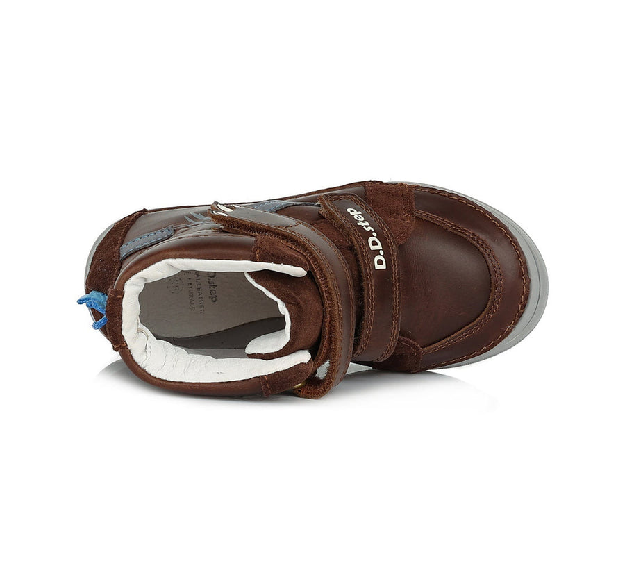 D.D.step boys leather/ water-repellence boots/ Chocolate A078-610A_3356.jpg