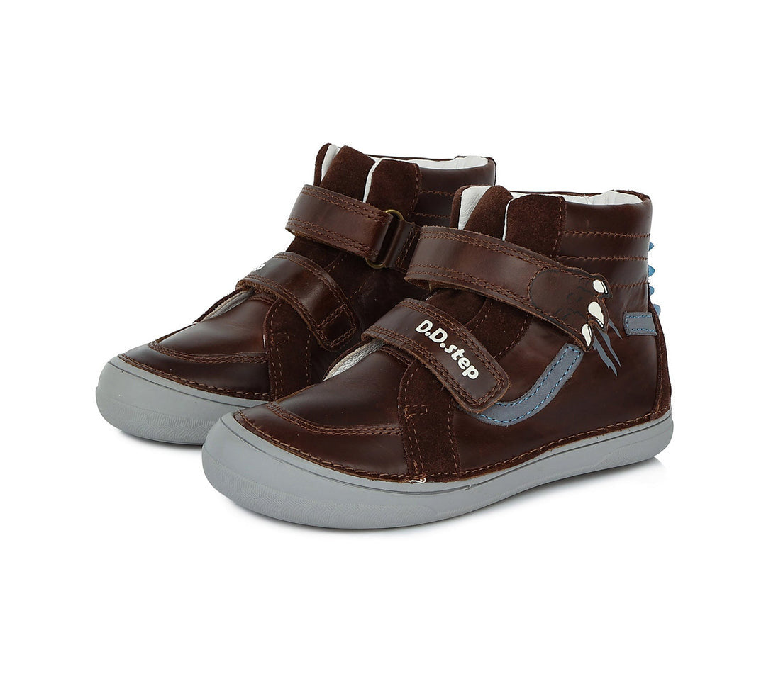 D.D.step boys leather/ water-repellence boots/ Chocolate A078-610A_3357.jpg