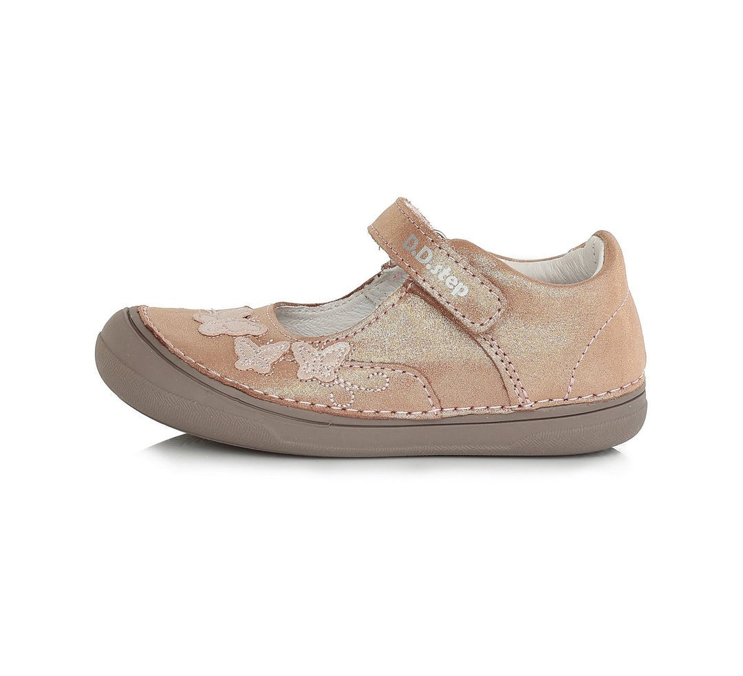 D.D.step girls leather ballerinas /Cream H078-383AM_113.jpg
