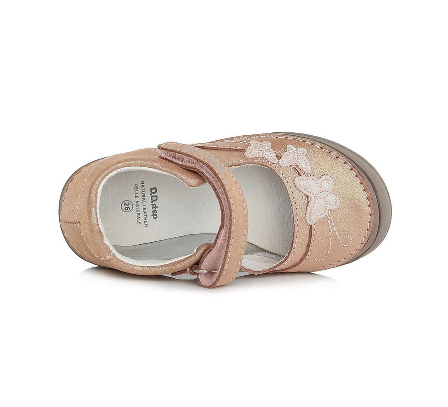 D.D.step girls leather ballerinas /Cream H078-383AM_116.jpg
