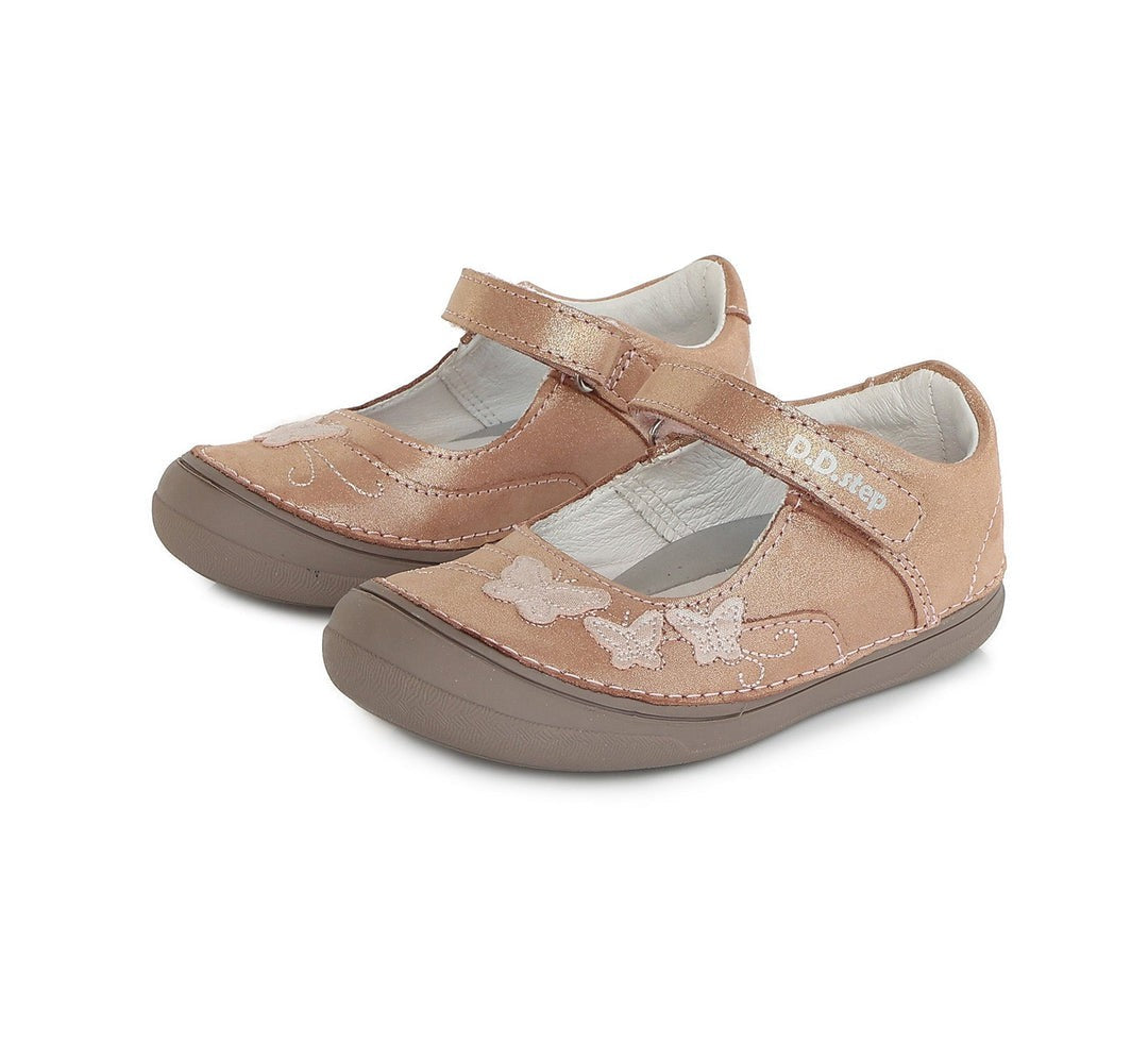 D.D.step girls leather ballerinas /Cream H078-383AM_118.jpg