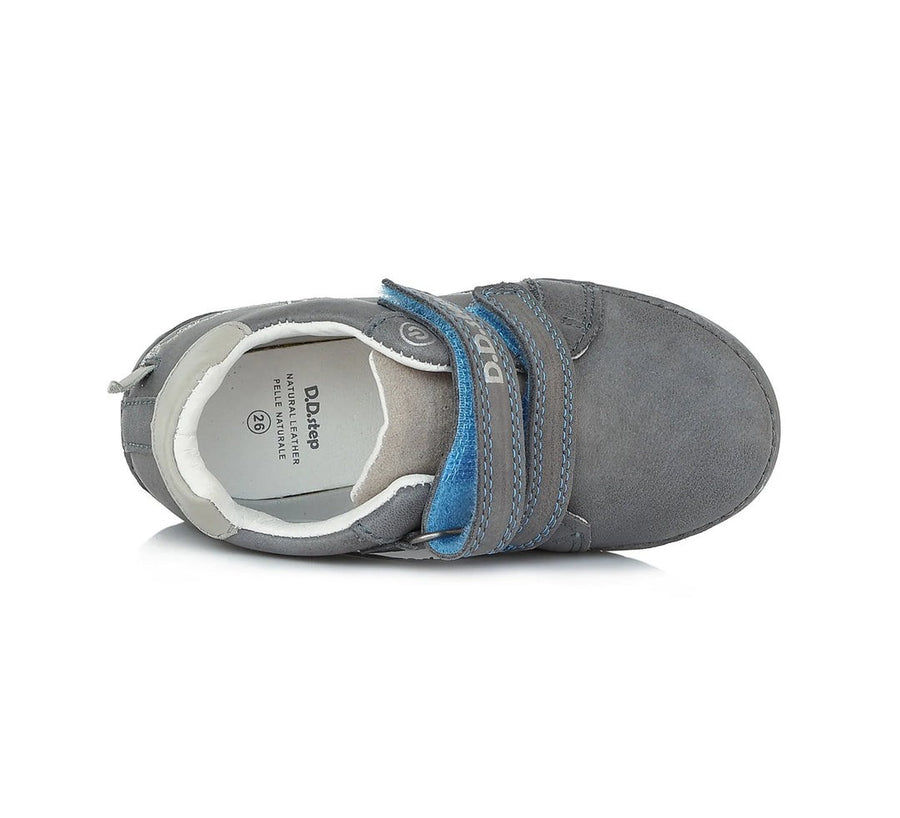 D.D.step Boys LED light, leather shoes in grey color S050-391AM_166.jpg