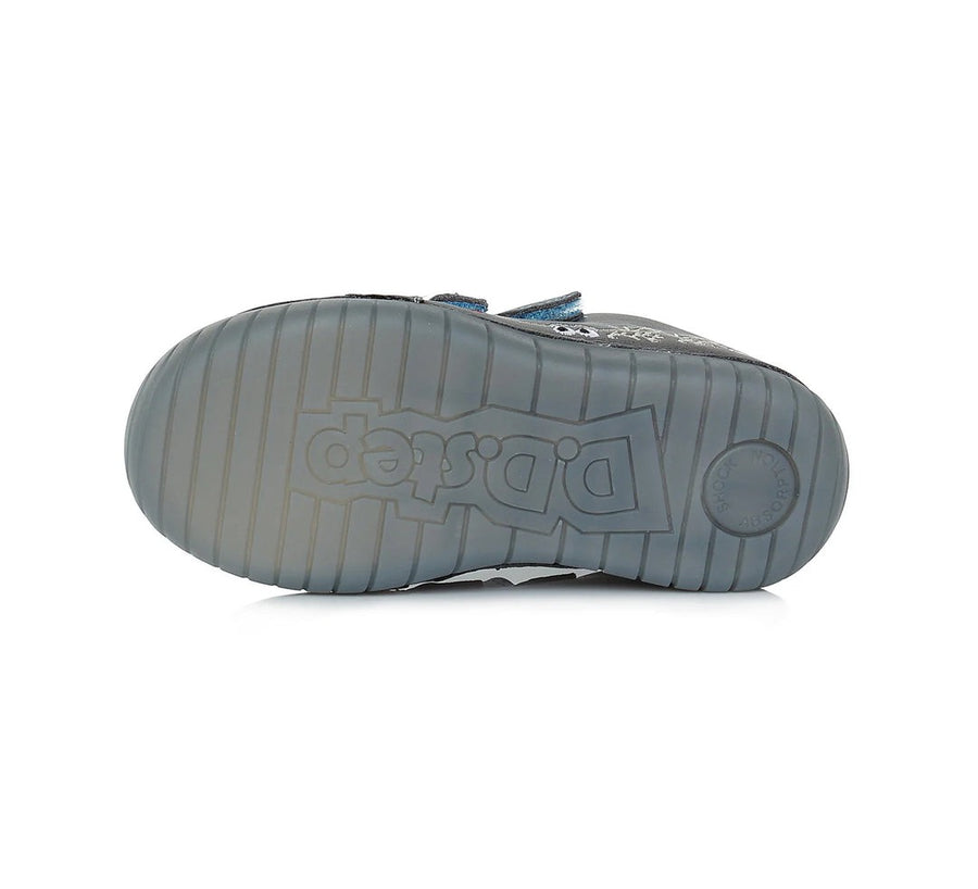 D.D.step Boys LED light, leather shoes in grey color S050-391AM_167.jpg