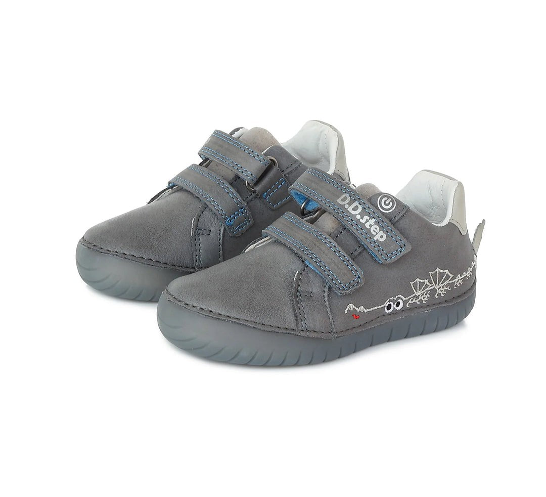 D.D.step Boys LED light, leather shoes in grey color S050-391AM_168.jpg