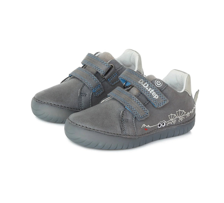D.D.step Boys LED light, leather shoes in grey color S050-391AM_168.jpg