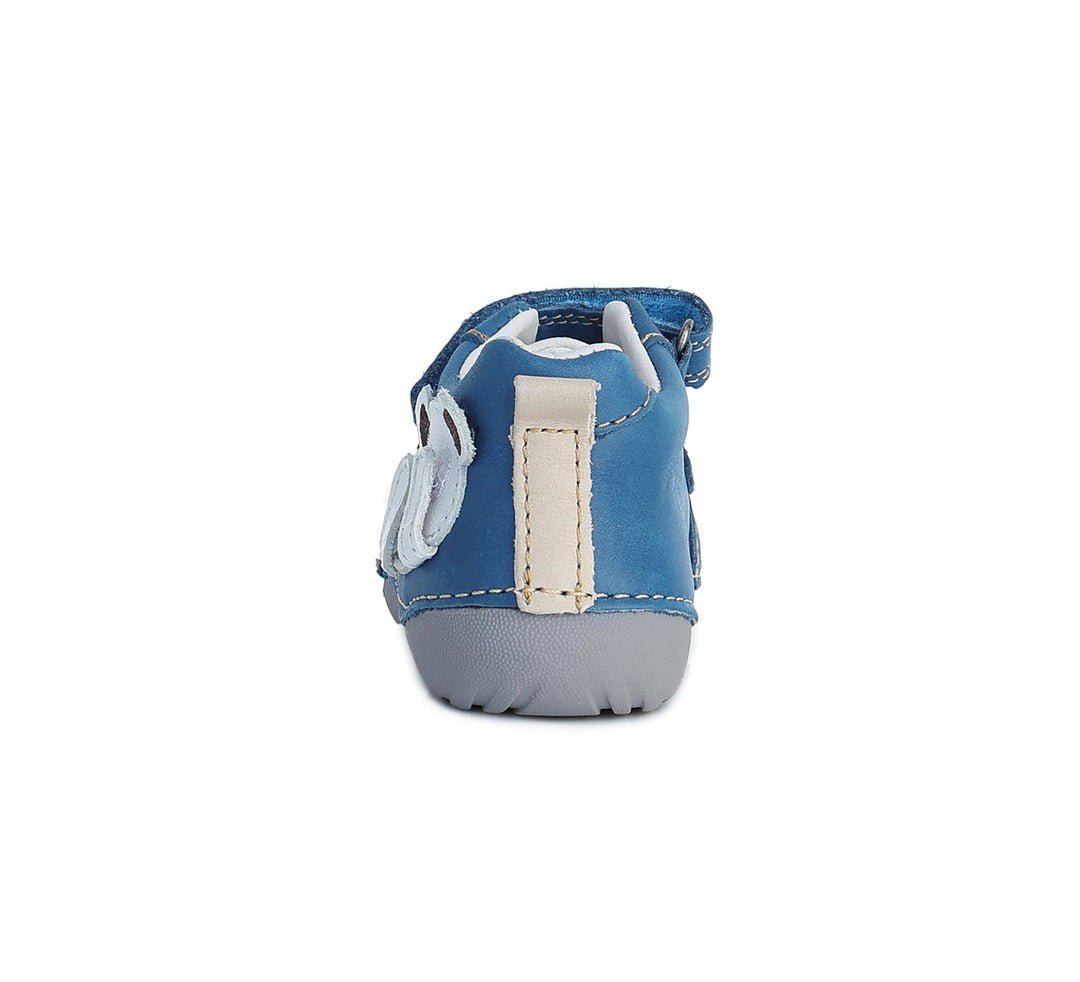 Blue colour leather shoes clearance