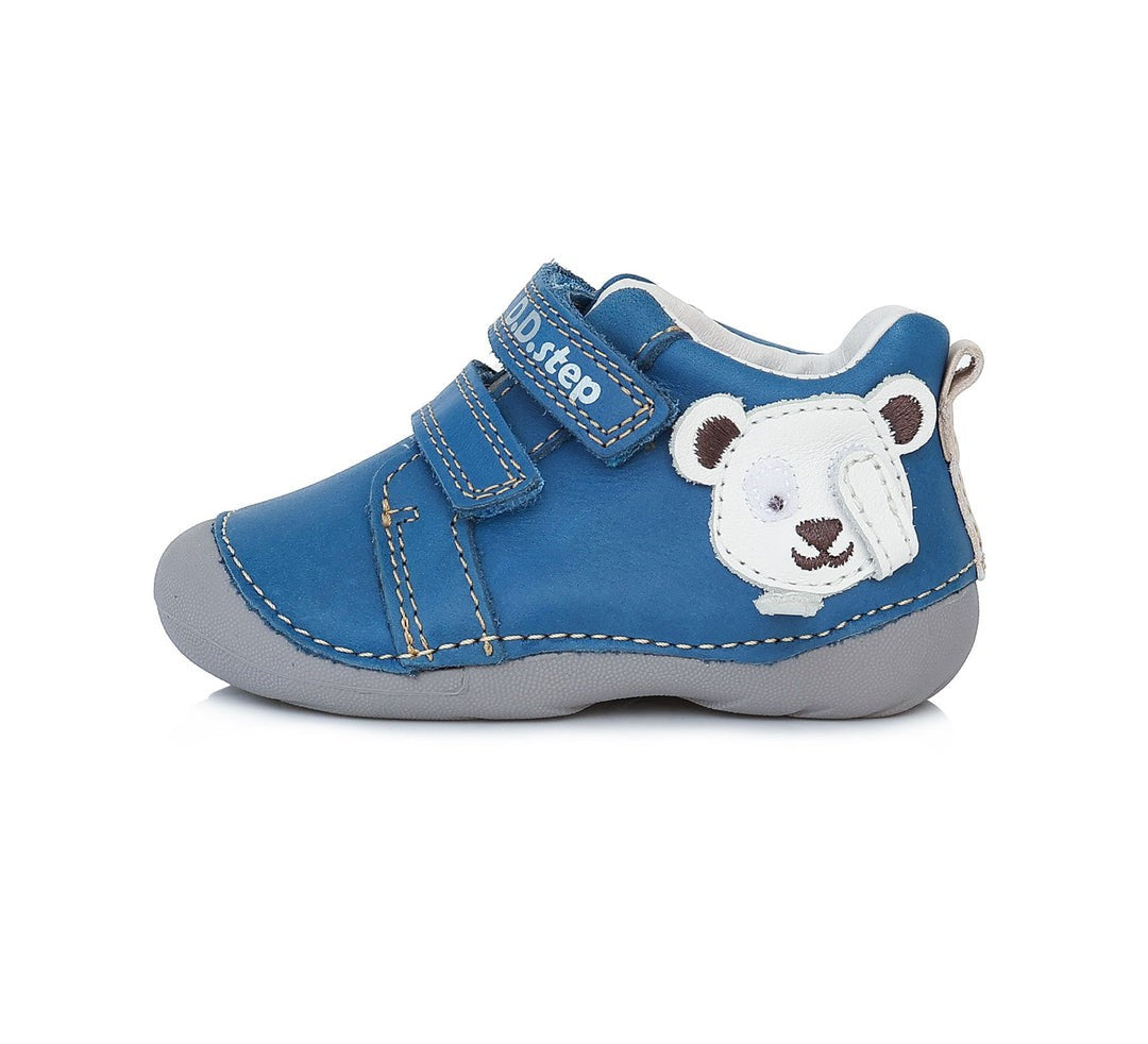 Blue colour leather shoes on sale
