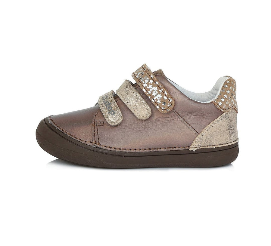 D.D.step Girls leather shoes in Bronze colour._383.jpg