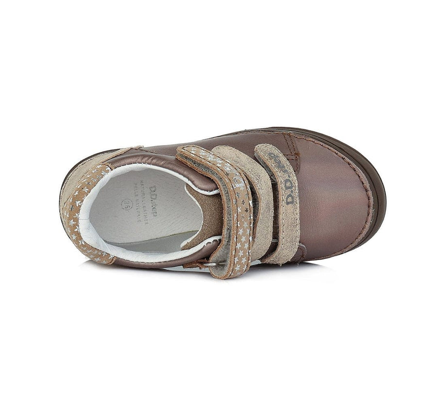 D.D.step Girls leather shoes in Bronze colour._385.jpg