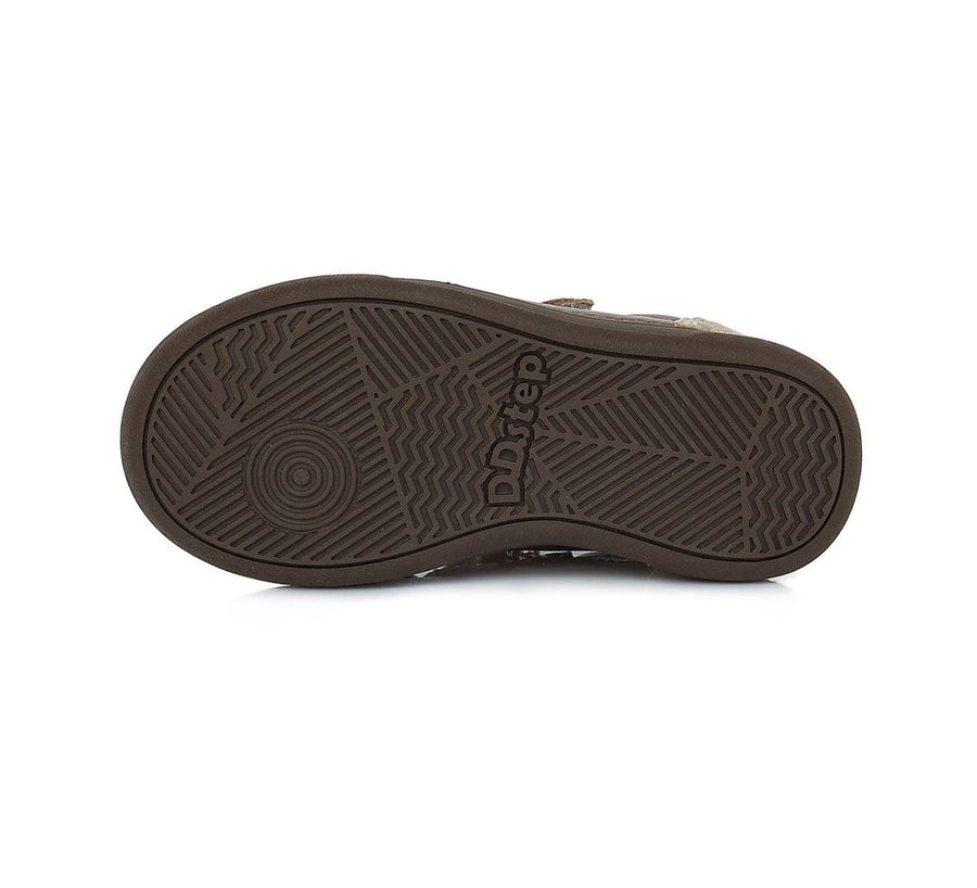 D.D.step Girls leather shoes in Bronze colour._387.jpg