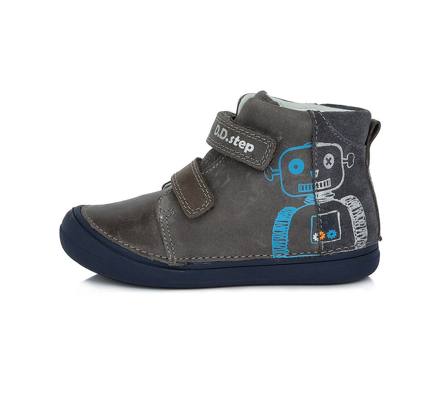 D.D.step boys leather  water-repellence boots A078-539BM Grey_1985.jpg