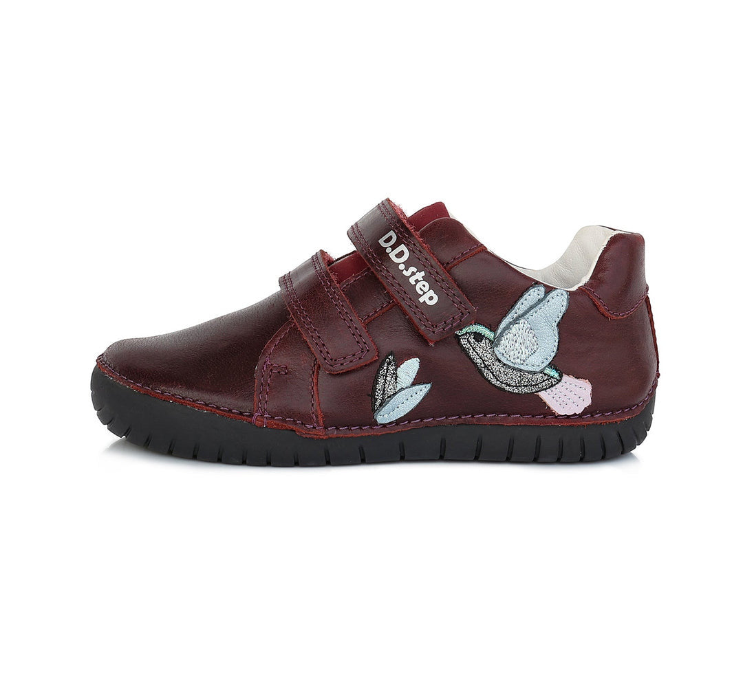 D.D.step girls leather shoes, colour raspberry S050-674A_1940.jpg