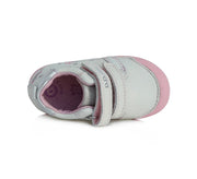 D.D.step leather girls shoes white,  clouds detail S066-383_342.jpg