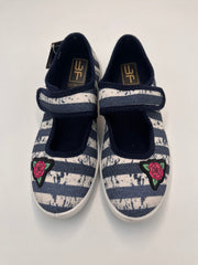 3f Slippers, girls /first steps/ blue- white slippers