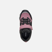 Geox Girl's Waterproof Sneakers/ Magnetar Girl/ Dark rose- black (J464LA 050FU C9321)