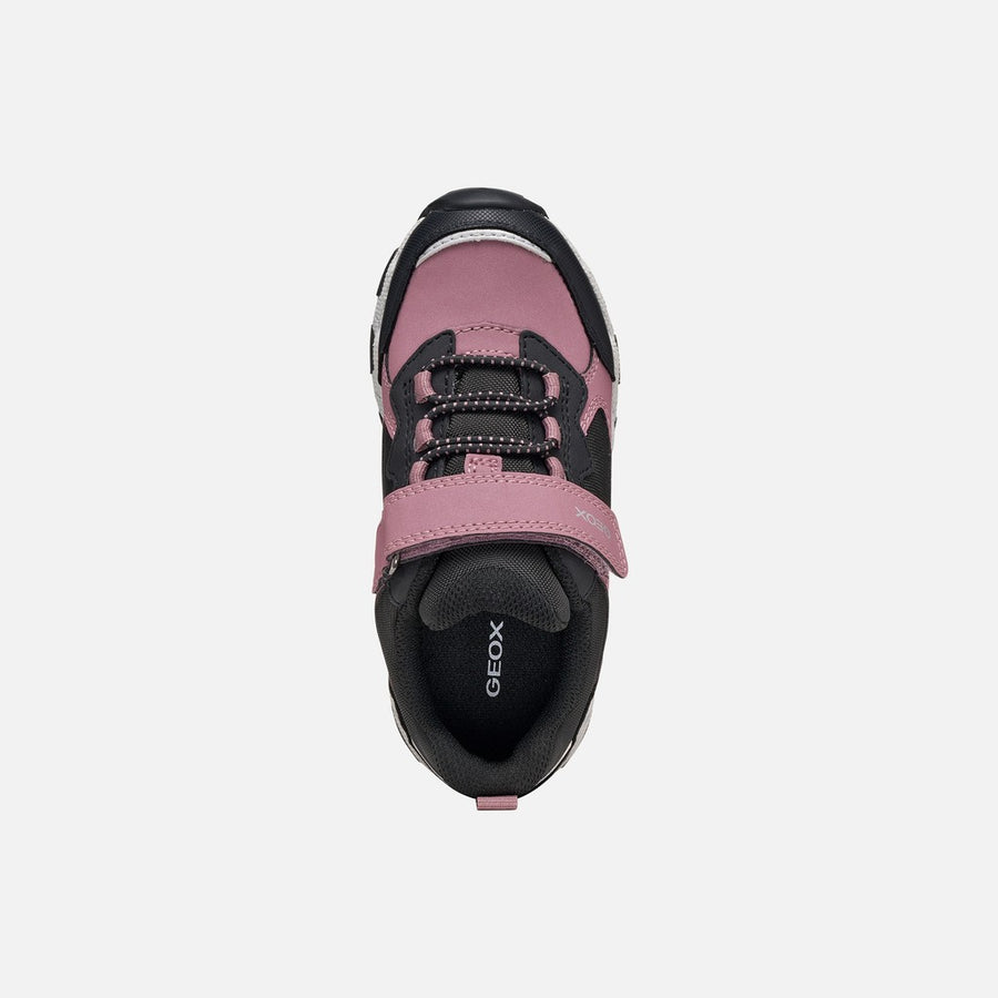 Geox Girl's Waterproof Sneakers/ Magnetar Girl/ Dark rose- black (J464LA 050FU C9321)