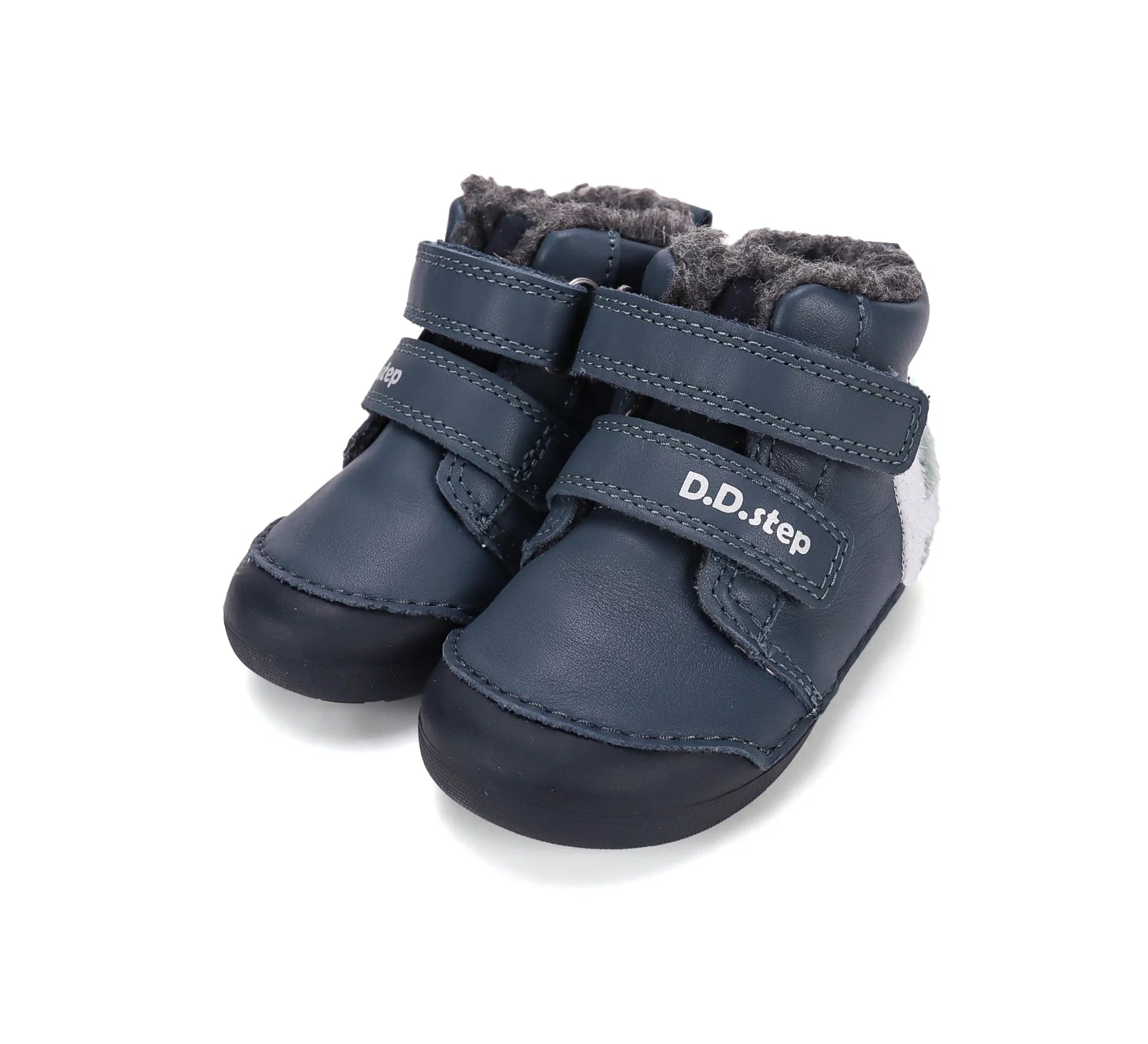 D.D. Step Boys First Steps Water Repellent Fur Boots – Royal Blue – view 2