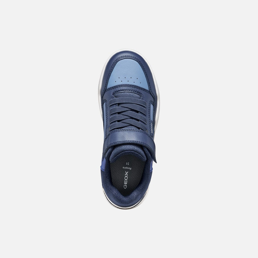 GEOX PERTH BOY VELCRO SHOES / BLUE / J367RE 0BCFU C4250