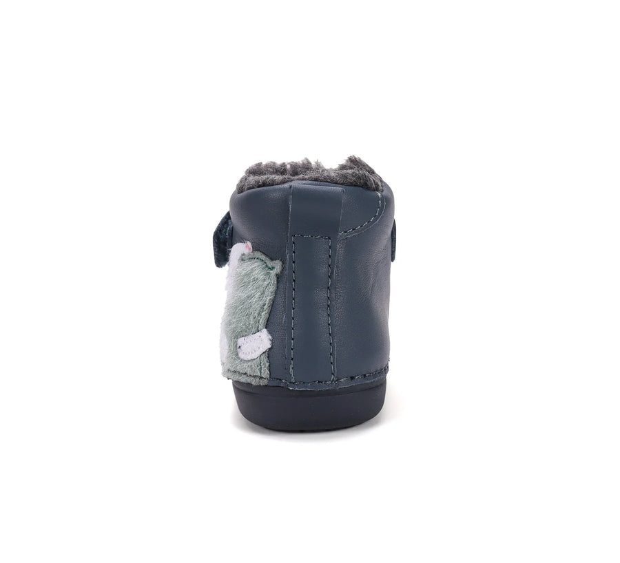 D.D. Step Boys First Steps Water Repellent Fur Boots – Royal Blue – view 6