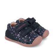 Biomecanics first steps for baby girl with woollen lining / black / 261102-A183FB
