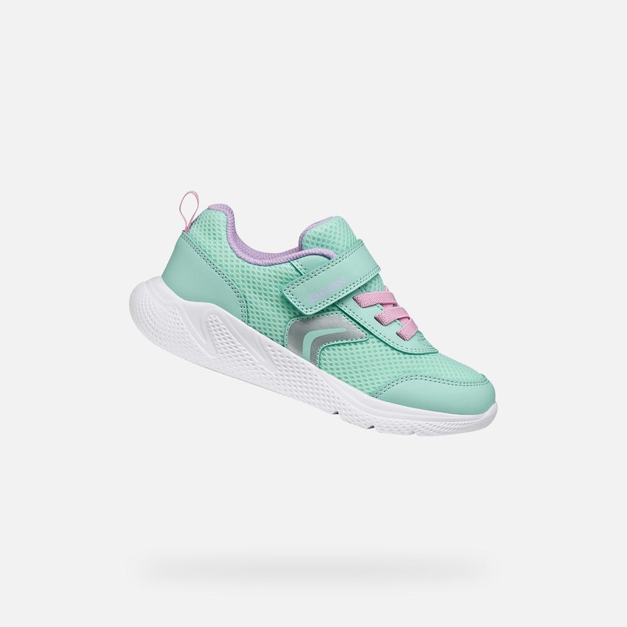 Geox Girl's Sneakers J SPRINTYE G.B-MESH+GEOBUCK-WATERSEA/PINK (J36FWB 01454 C3BE8)