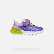 Geox Girl's Sneakers with lights J.ACTIVART ILLUMINUS-VIOLET/ACIDGREEN(J65LZA 011CE CN83A)