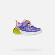 Geox Girl's Sneakers with lights J.ACTIVART ILLUMINUS-VIOLET/ACIDGREEN(J65LZA 011CE CN83A)