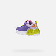 Geox Girl's Sneakers with lights J.ACTIVART ILLUMINUS-VIOLET/ACIDGREEN(J65LZA 011CE CN83A)