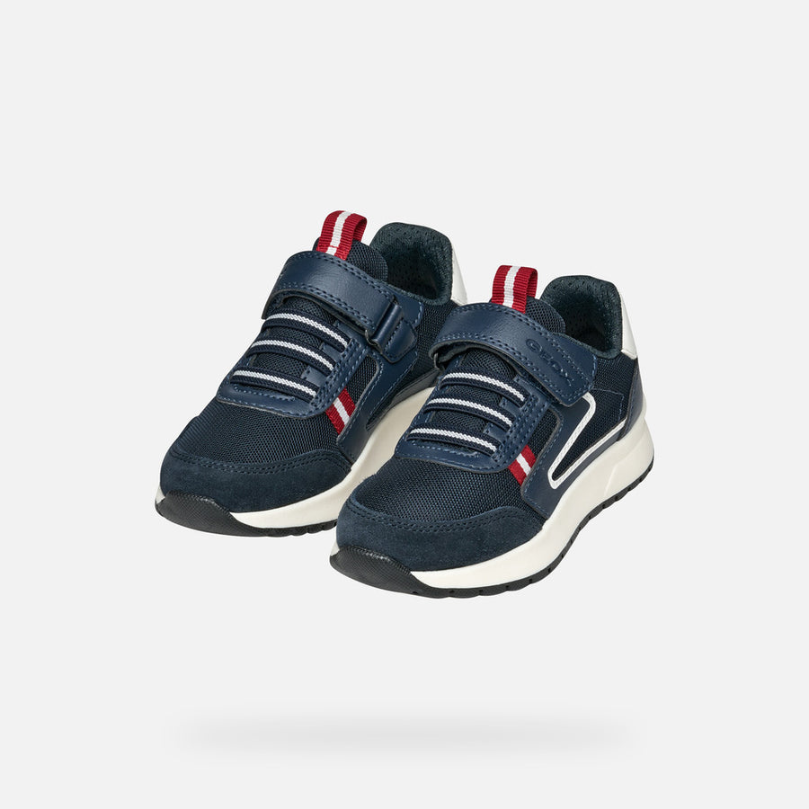GEOX J.Brizee.Boy Low Top Sneakers/Navy/DK Red (J36GMA)