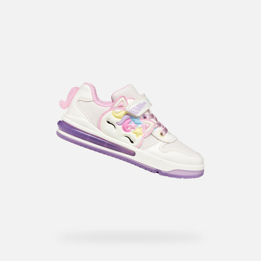 Geox Girl's Sneakers with lights J SKETLITE ILLUMINUS-PINK/LILAC(J65NWB 0EWBC C8842)