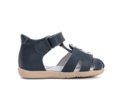 D.D.step boys barefoot leather sandals/Dark Grey/Hippo  (G075-61516A)