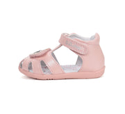 D.D.step girls barefoot leather sandals/Baby Pink Teddy Bear (G075-61516D)