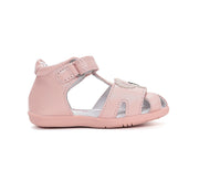 D.D.step girls barefoot leather sandals/Baby Pink Teddy Bear (G075-61516D)