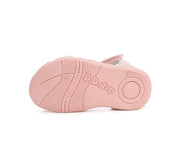D.D.step girls barefoot leather sandals/Baby Pink Teddy Bear (G075-61516D)