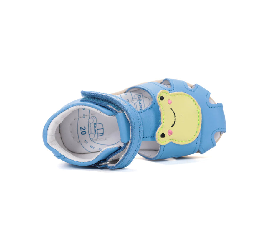 D.D.step boys barefoot leather sandals/Blue/Frog (G075-61516)