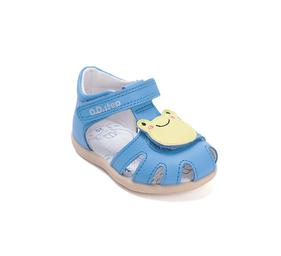 D.D.step boys barefoot leather sandals/Blue/Frog (G075-61516)