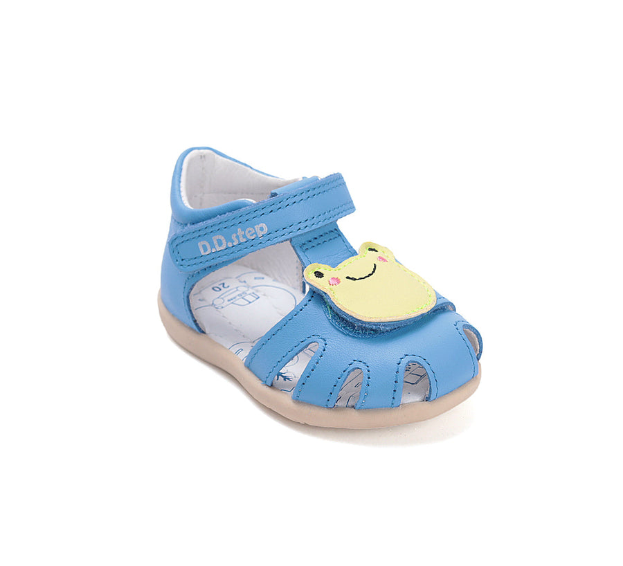 D.D.step boys barefoot leather sandals/Blue/Frog (G075-61516)