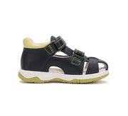 D.D.step boys barefoot leather sandals/Black/Green/Dog (G103-51668B)