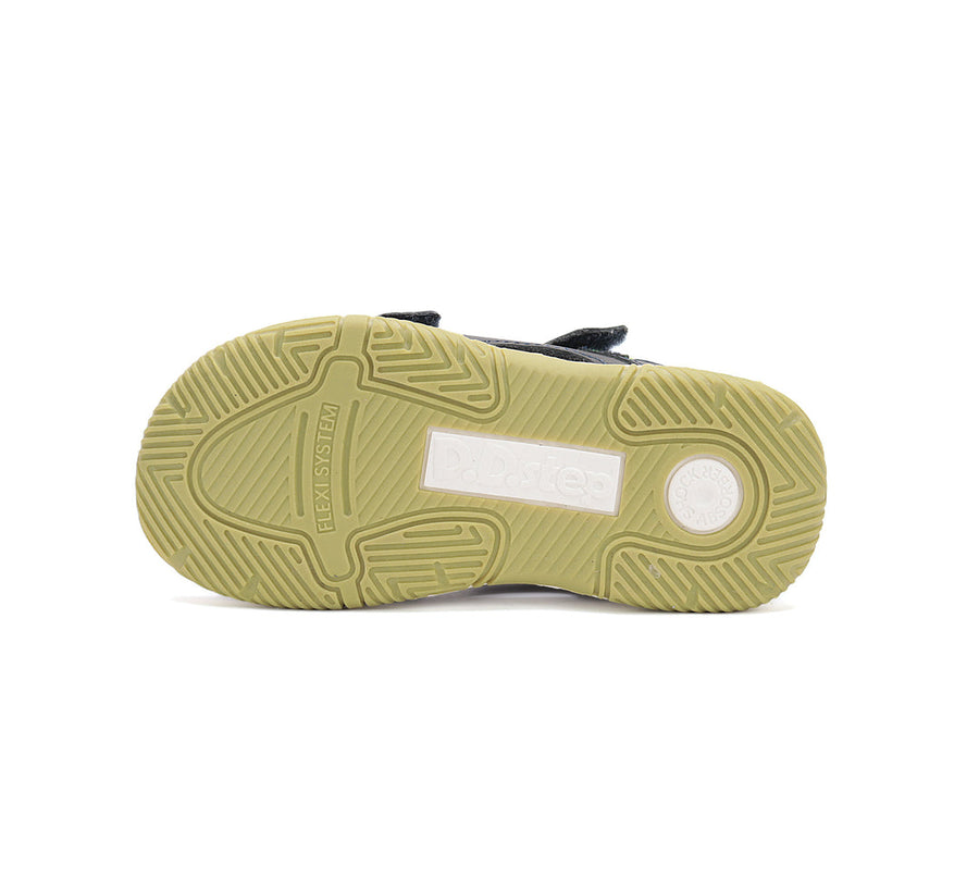 D.D.step boys barefoot leather sandals/Black/Green/Dog (G103-51668B)