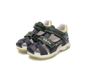 D.D.step boys barefoot leather sandals/Black/Green/Dog (G103-51668B)