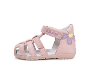 D.D.step girls barefoot leather sandals/Baby Pink (G111-61400A)