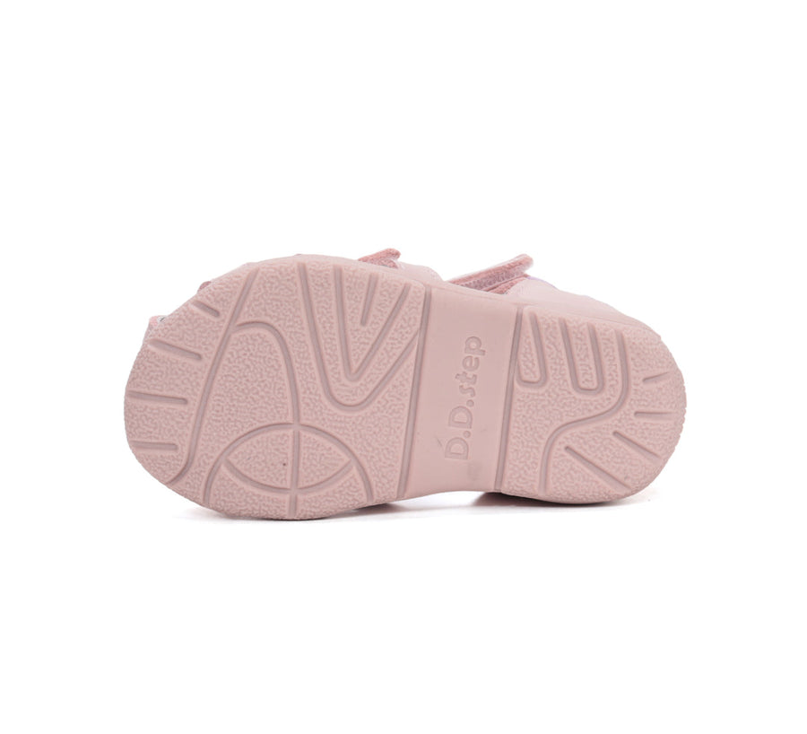 D.D.step girls barefoot leather sandals/Baby Pink (G111-61400A)