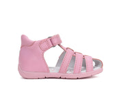 D.D.step girls barefoot leather sandals/Daisy Pink (G111-61400B)