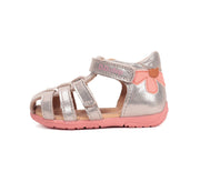 D.D.step girls barefoot leather sandals/Gold (G111-61400)