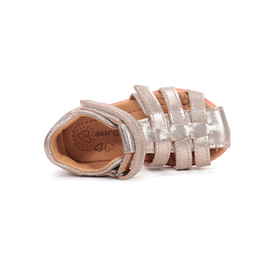 D.D.step girls barefoot leather sandals/Gold (G111-61400)