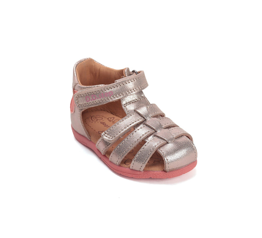 D.D.step girls barefoot leather sandals/Gold (G111-61400)