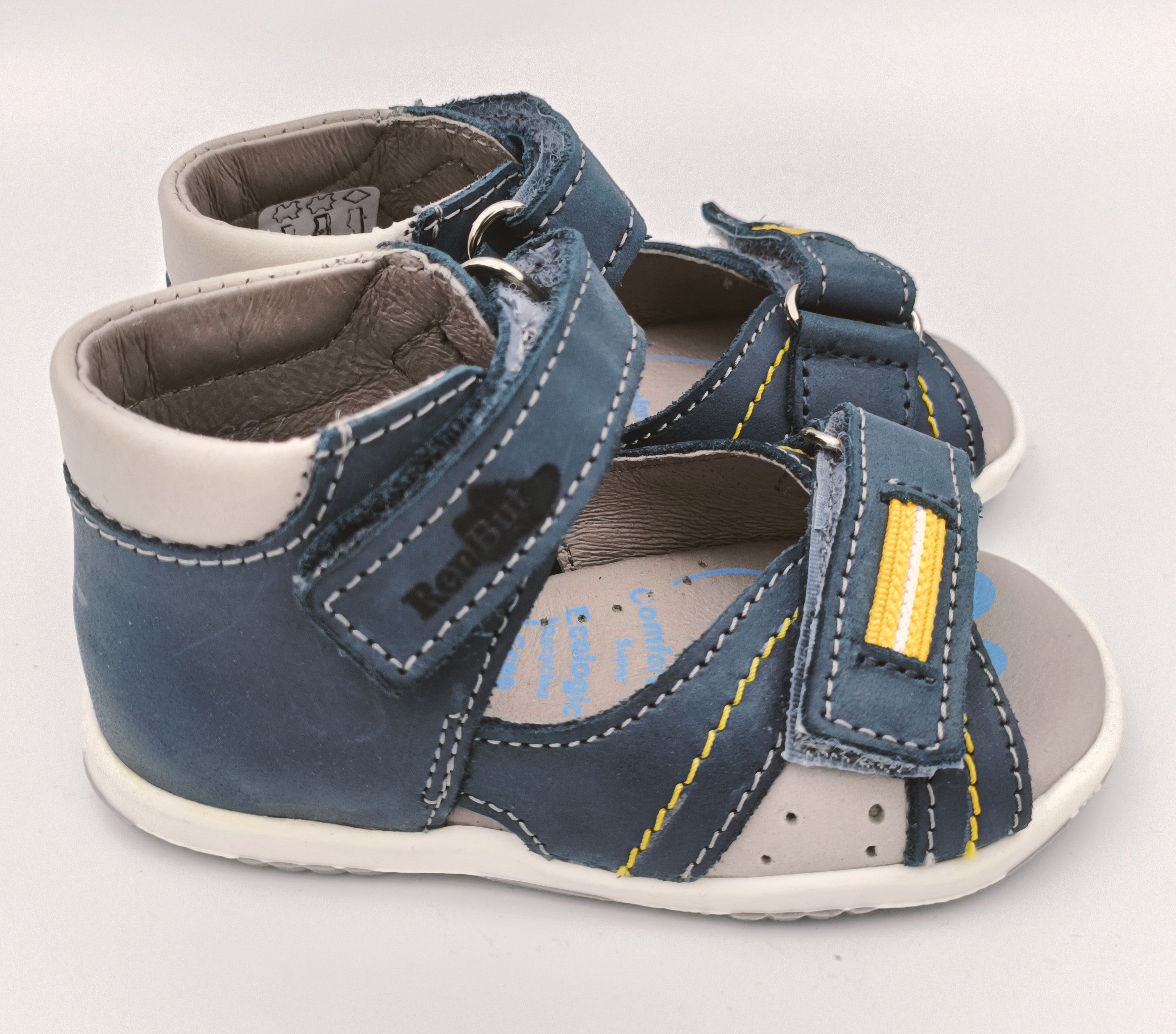 RenBut Boys leather sandals in Blue/Grey_3790.jpg