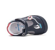 D.D.step boys leather/ barefoot/ first steps sandals/Black (H070-51434)