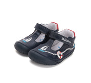 D.D.step boys leather/ barefoot/ first steps sandals/Black (H070-51434)